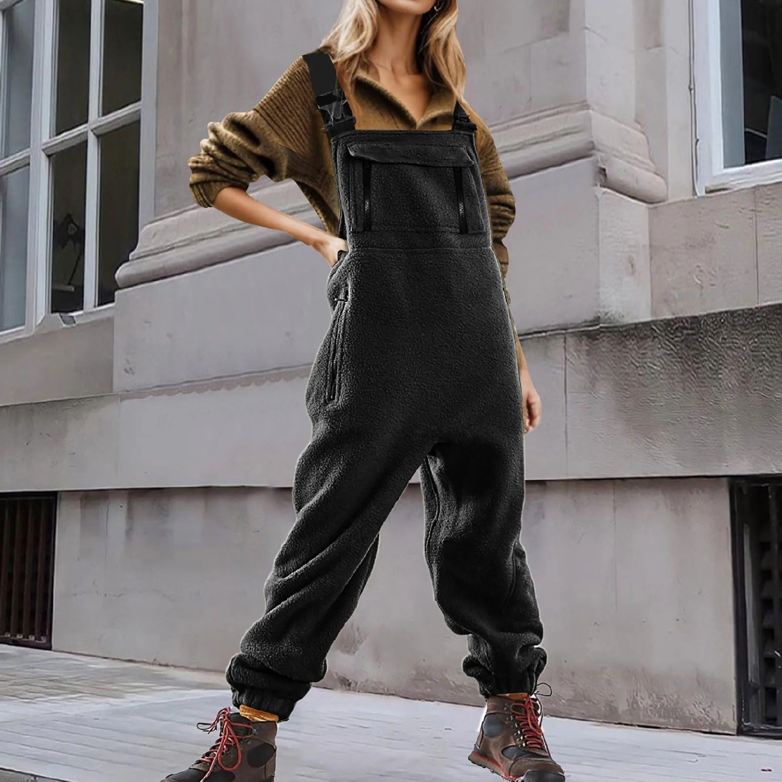 Warm jumpsuit for women casual jumpsuit