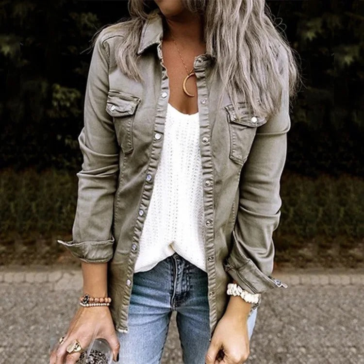 Oversized denim coat