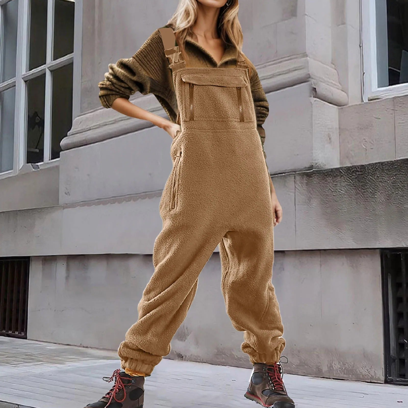 Warm jumpsuit for women casual jumpsuit