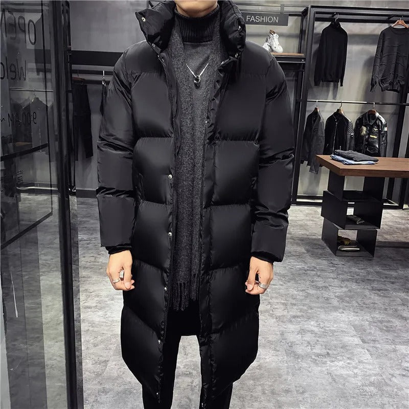 Victor - Fashionable long cotton coat for men