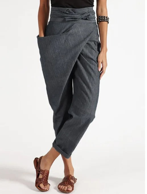 Fashion casual asymmetric trousers