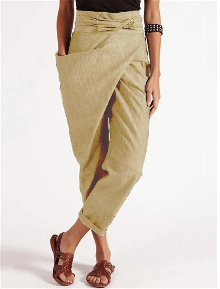 Fashion casual asymmetric trousers