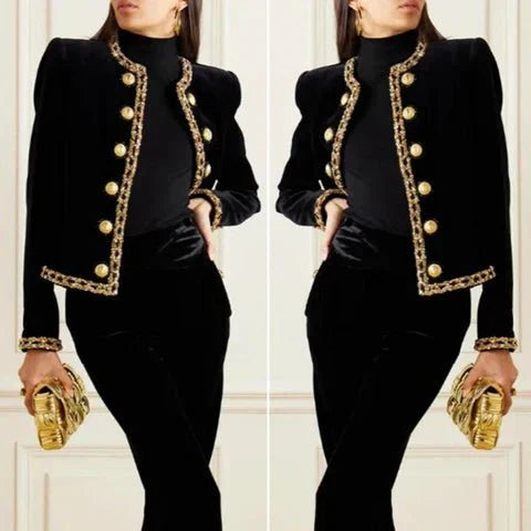 Velvet Military Jacket