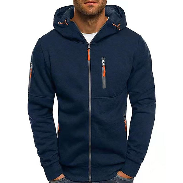 Men's hooded cardigan jacket