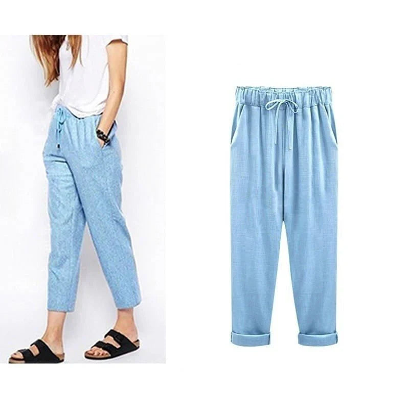 Kaela™ - Casual Linen and Cotton Trousers