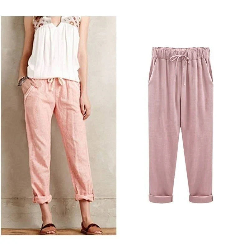 Kaela™ - Casual Linen and Cotton Trousers