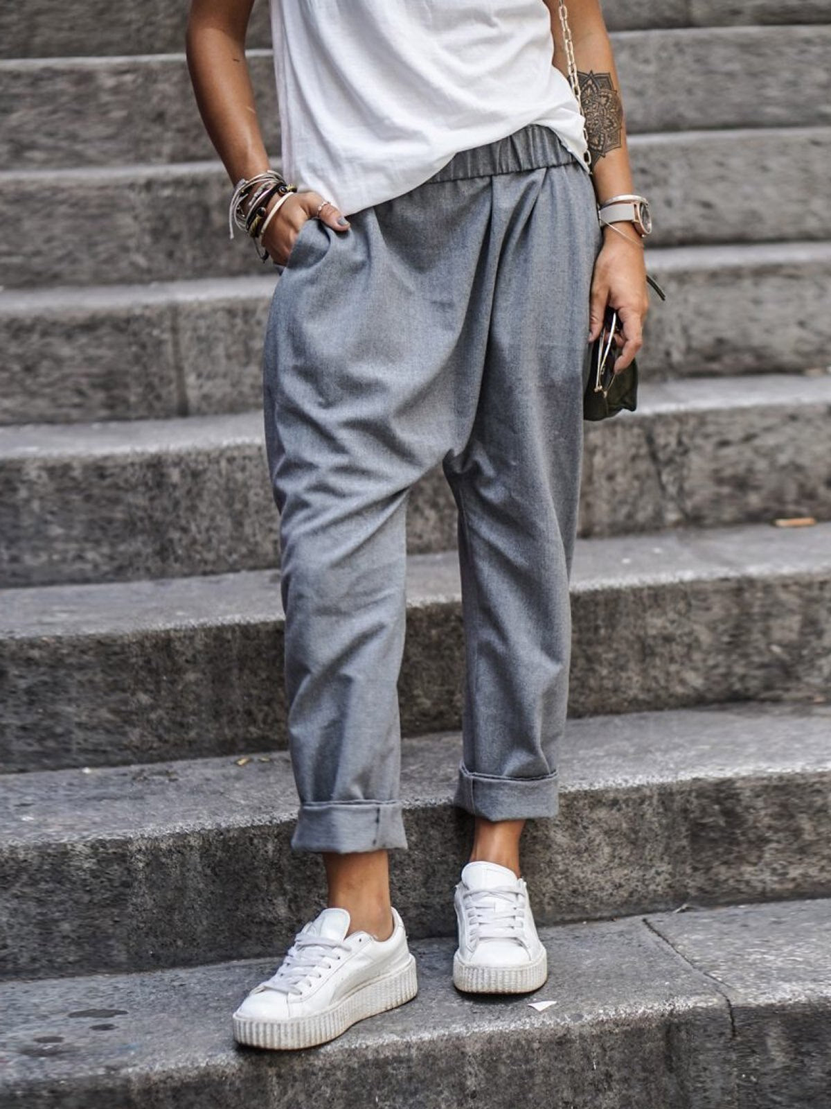 Casual linen trousers